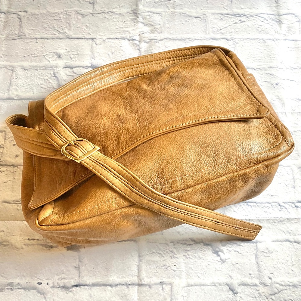 HANDCRAFTED LARGE REAL LEATHER HANDBAG - NWOT - Picture 2 of 8